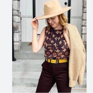 Cabi Louis Sleeveless Blouse Top - Size XL